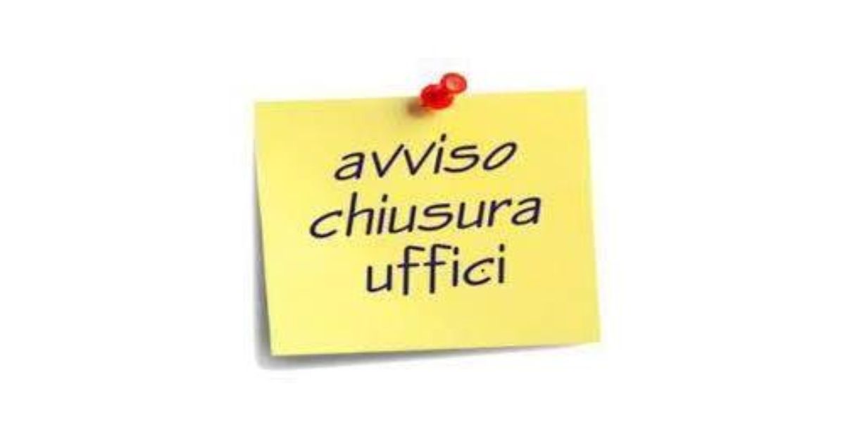 CHIUSURA UFFICIO ANAGRAFE NEI GIORNI DEL 2-3 MAGGIO 2025